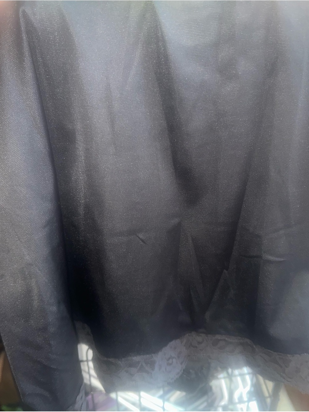 Black Lace-Hem Skirt vintage